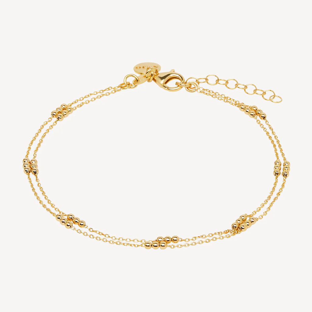 Halcyon Anklet - 14k gold plated Sterling Silver A6988