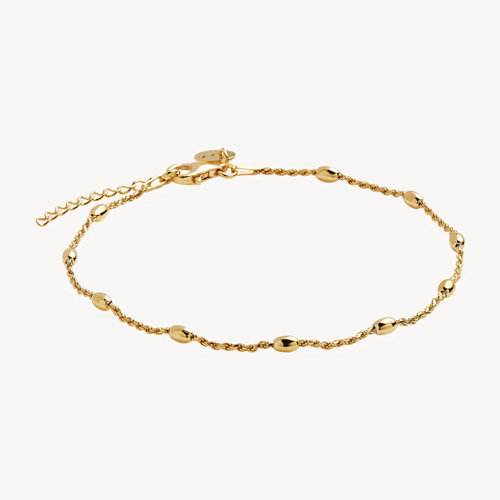 Cassiopeia Anklet - gold plate over sterling silver A7245