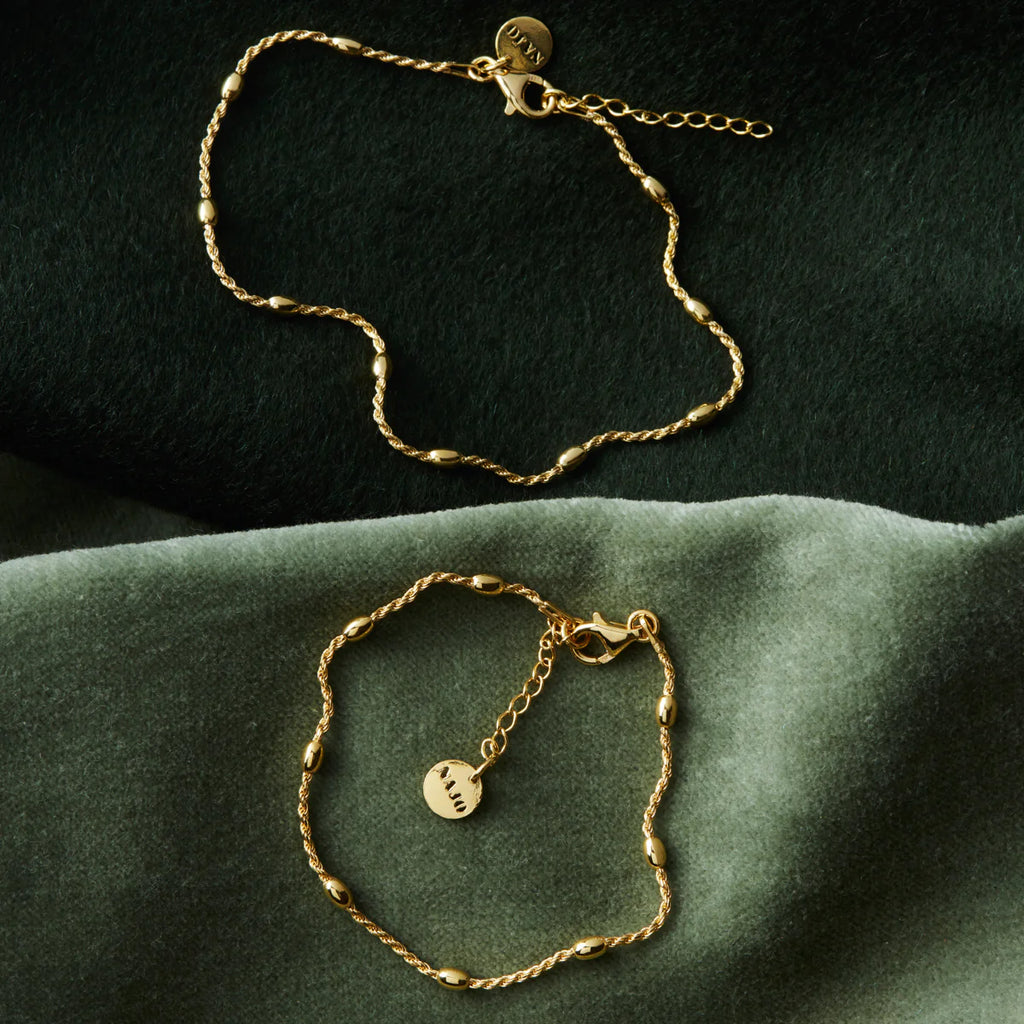 Cassiopeia Anklet - gold plate over sterling silver A7245