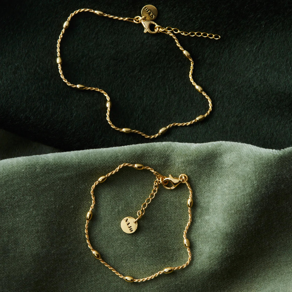 Cassiopeia Anklet - gold plate over sterling silver A7245