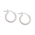 SS 10mm 2mm round tube polished hoops AG00143