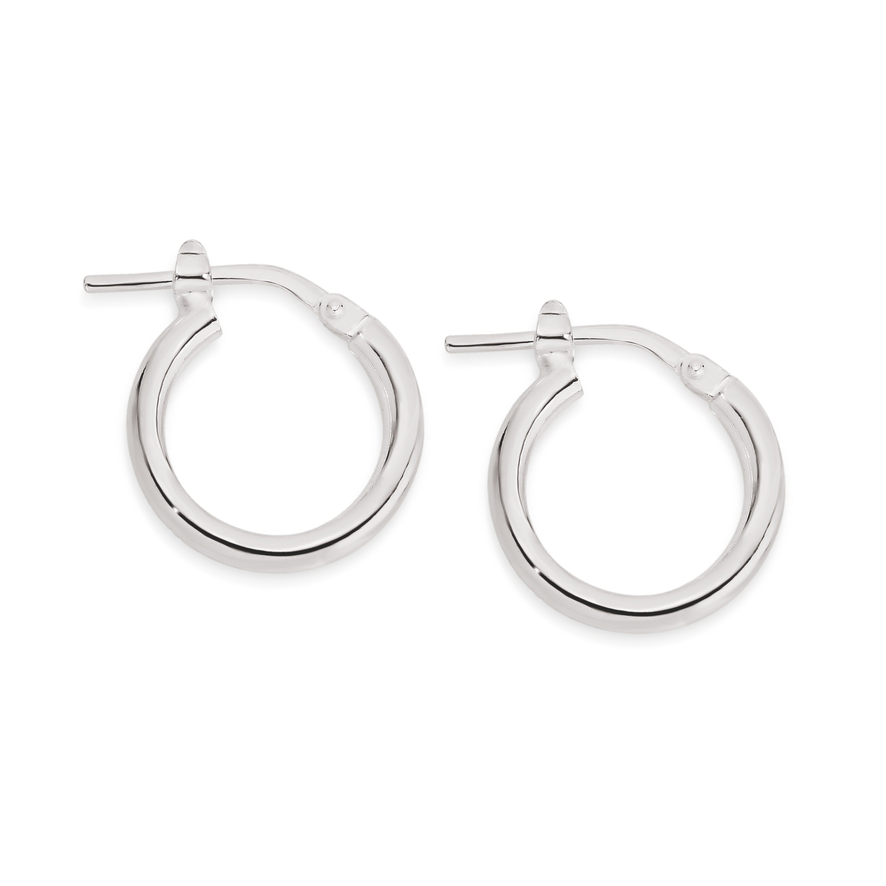 SS 10mm 2mm round tube polished hoops AG00143
