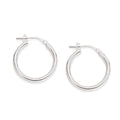 SS 15mm 2mm round tube polished hoops AG00144