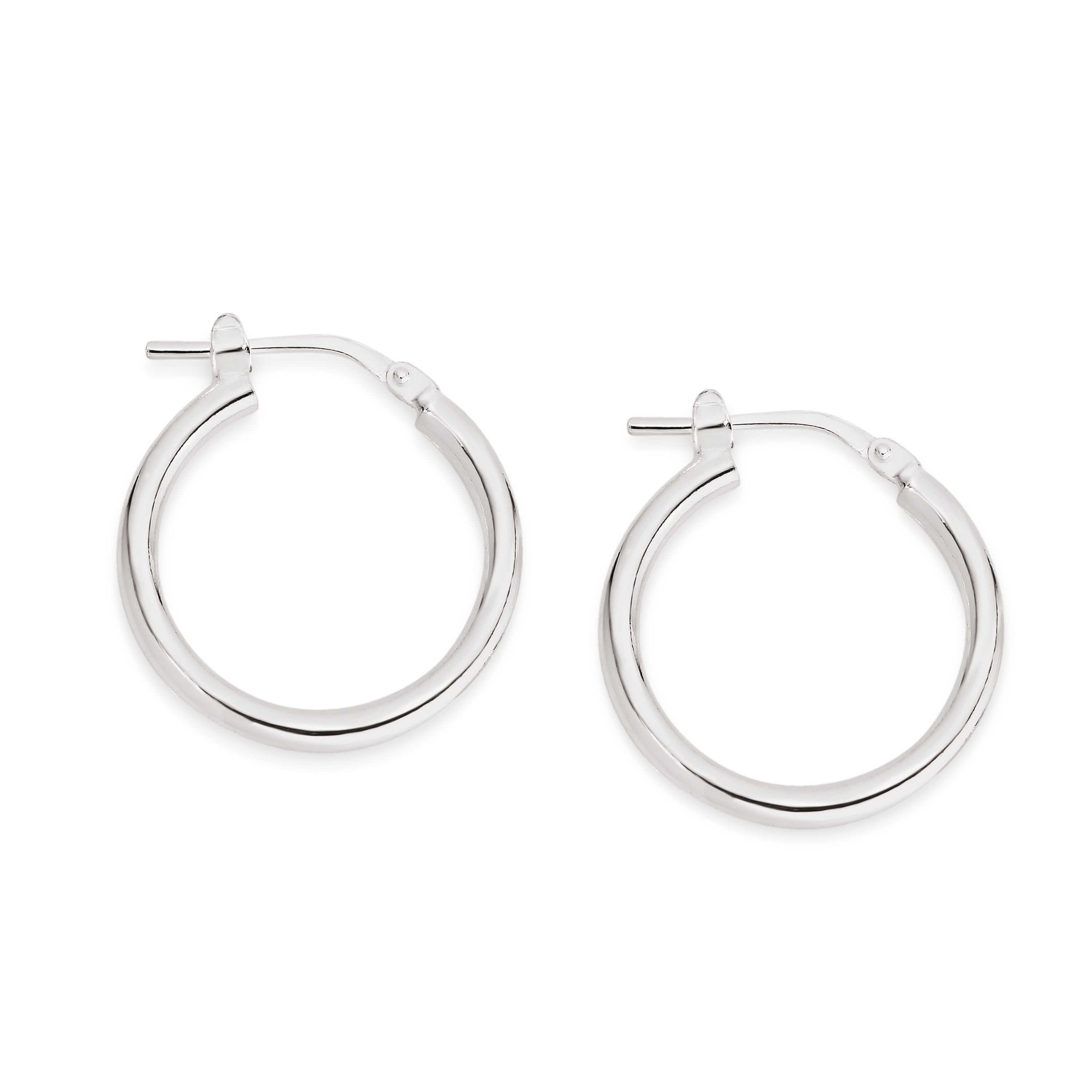 SS 15mm 2mm round tube polished hoops AG00144