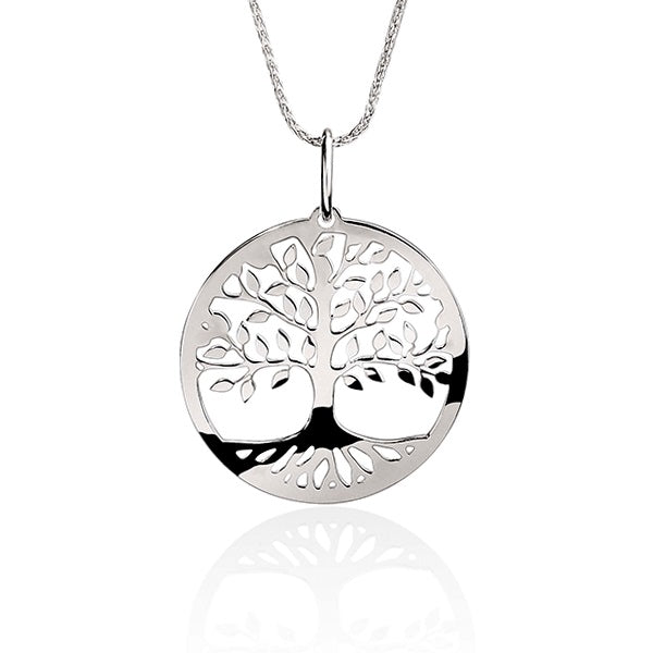 Silver 25mm tree of life pendant