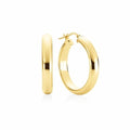 SS/GP 20mm 5mm half round polished hoops AG00696-GP