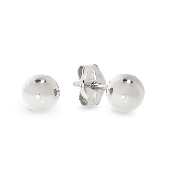 Silver polished 4mm ball studs