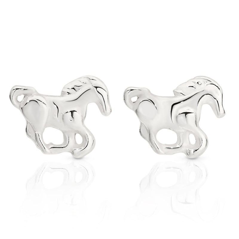 Silver horse studs