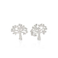Silver tree of life studs