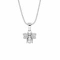 SS curb link bee necklace 45cm AG01348