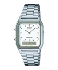 CASIO MENS DRESS DUO SILVER TONE AQ230A-7DS