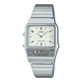 Casio Duo Retro Colour, Cream Face, S/Steel AQ800E-7A2