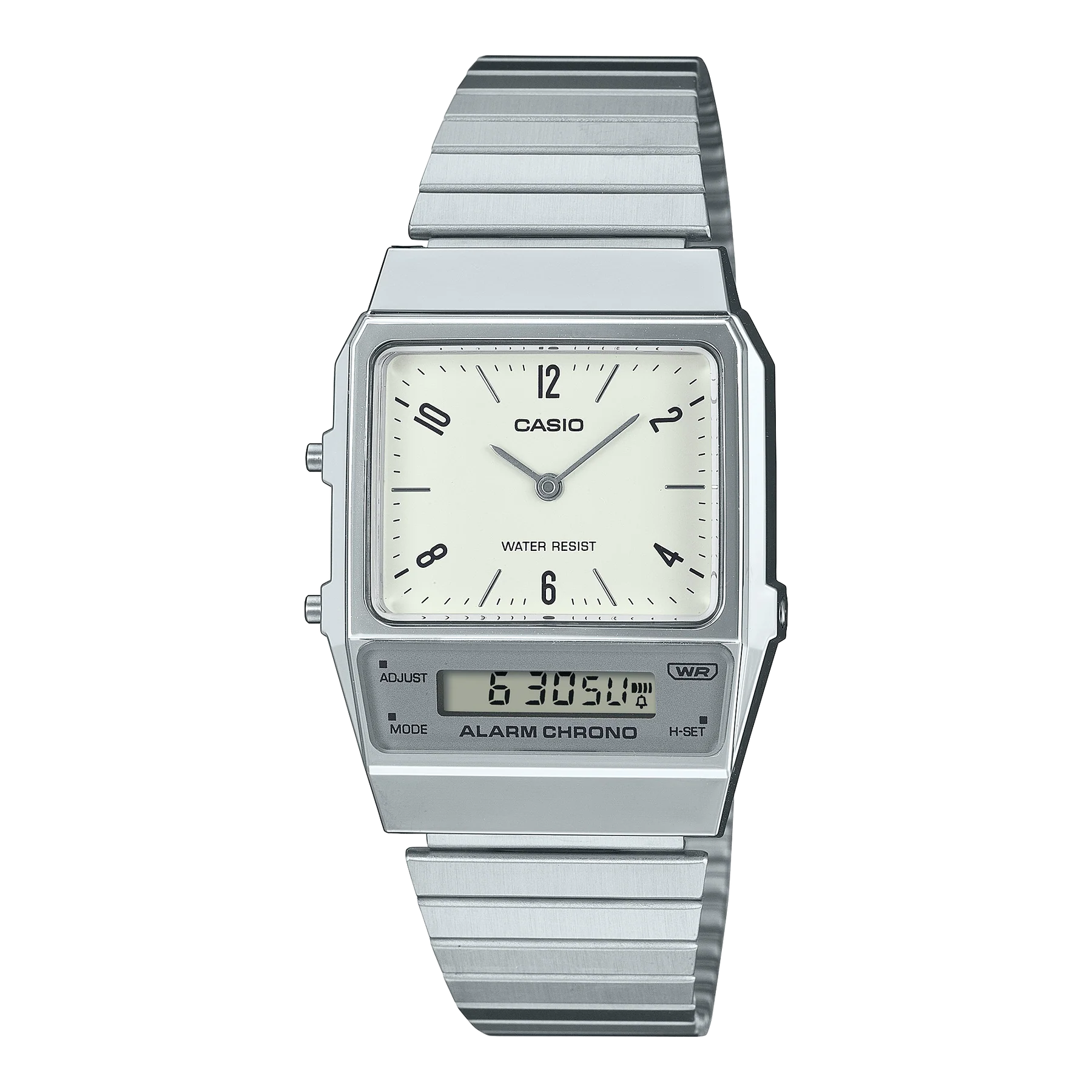 Casio Duo Retro Colour, Cream Face, S/Steel AQ800E-7A2