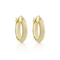 9ct gold half round hoops 10mm