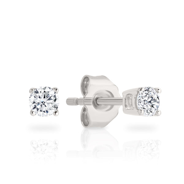 9ct white gold 0.25ct diamond studs