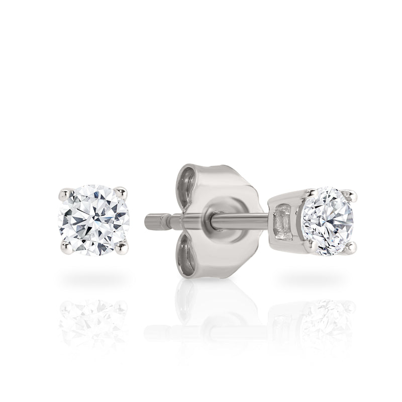 9ct white gold 0.33ct diamond studs