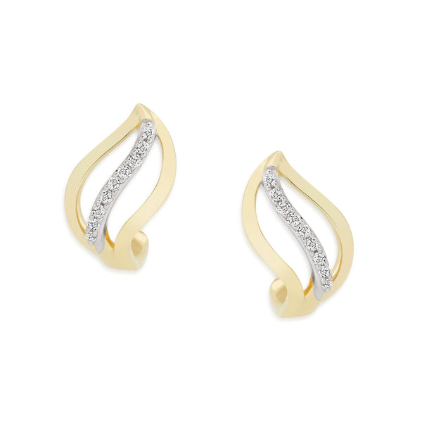 9ct gold diamond studs