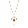 9ct gold ruby and diamond pendant