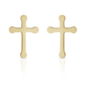 9ct gold cross studs