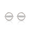 9ct white gold stone set studs
