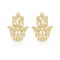 9ct gold hamsa earrings