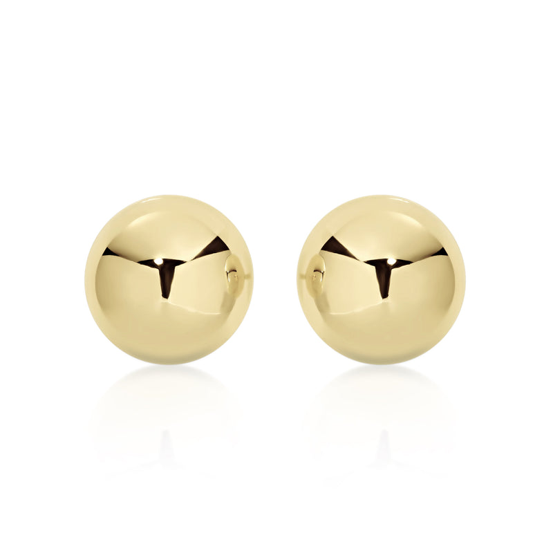 9ct gold 7mm ball studs