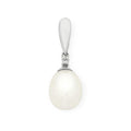 9Ct White Gold Pearl & Diamond Pendant