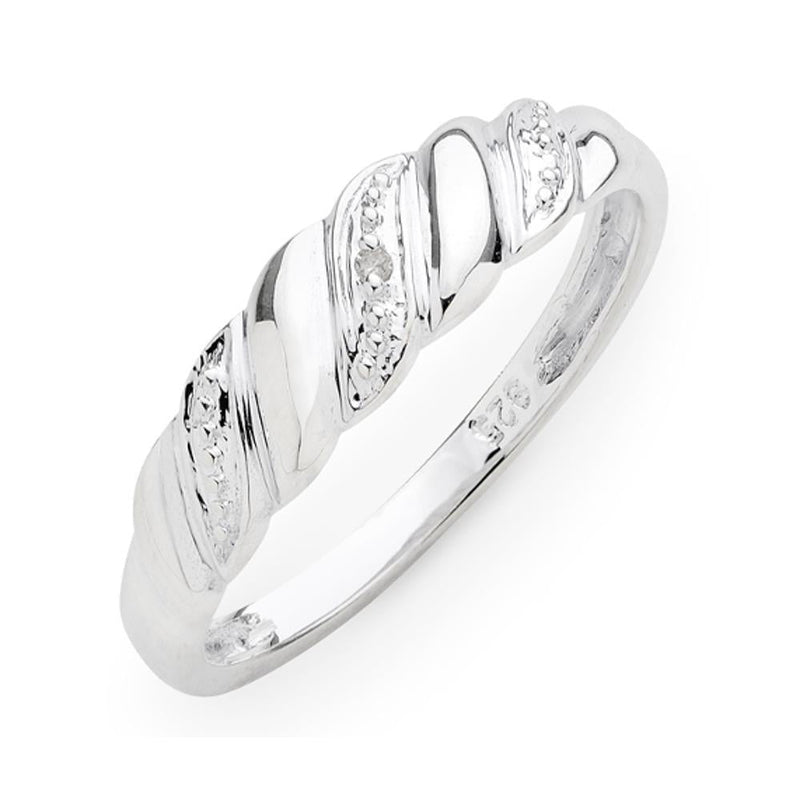 Sterling Silver Diamond Ring