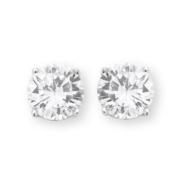 Sterling Silver Cubic Zirconia Stud Earrings