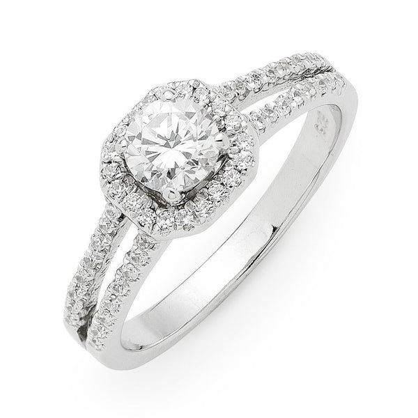 Sterling Silver Cubic Zirconia Ring