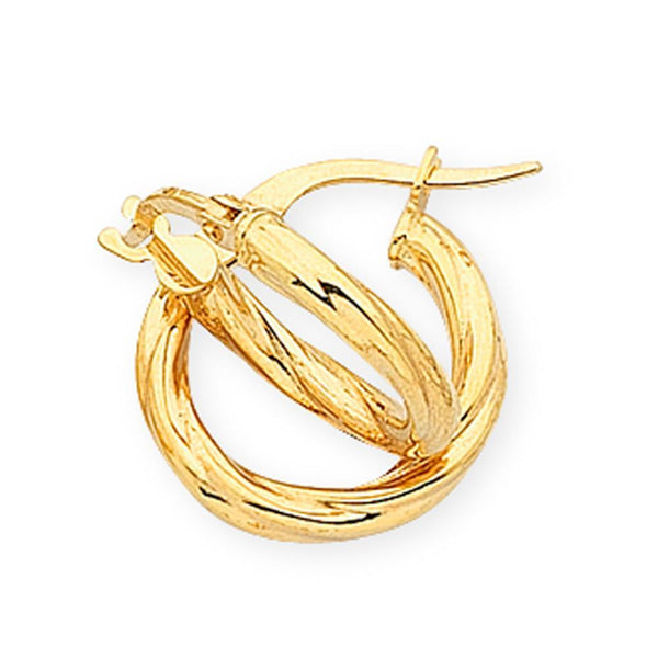 9Ct Gold Silver Filled Hoop Earrings