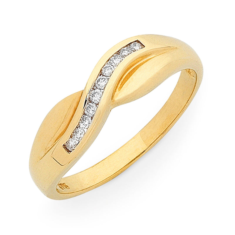 9Ct Gold Diamond Set Ring