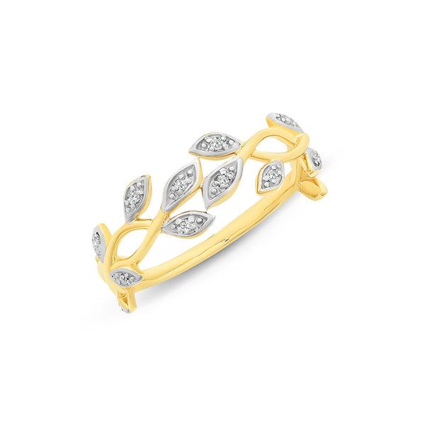 9Ct Gold Diamond Set Ring 