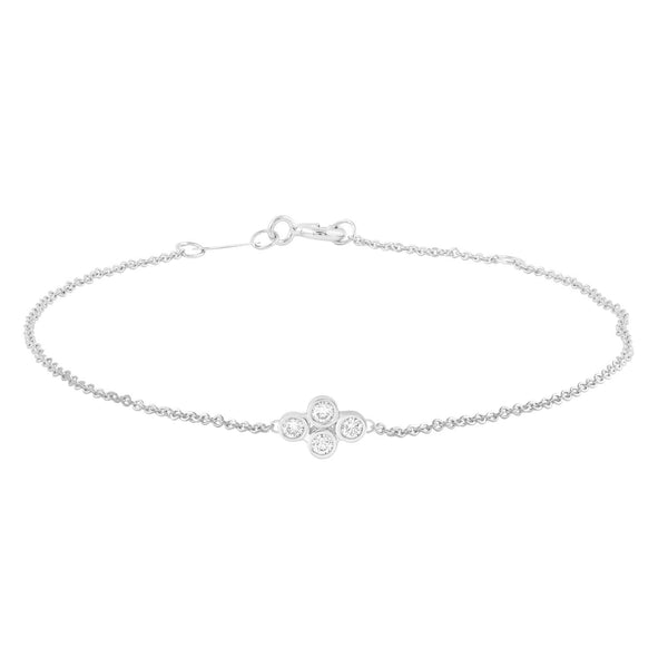 9ct White Gold 0.15ct Diamond Bracelet