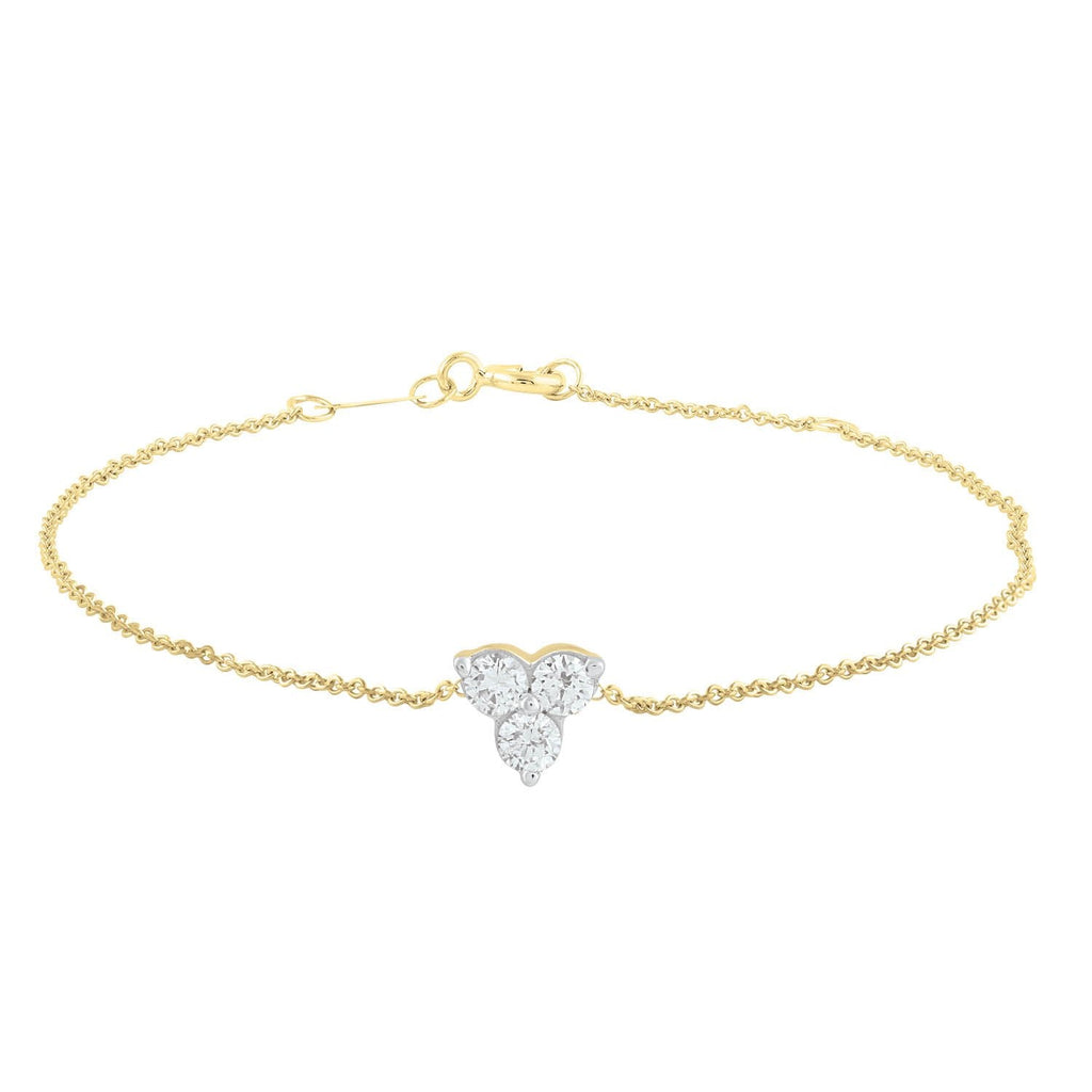 9K YLW GOLD 0.15CT HI I1 DIA B/L 17+2cm B-4117-015-Y