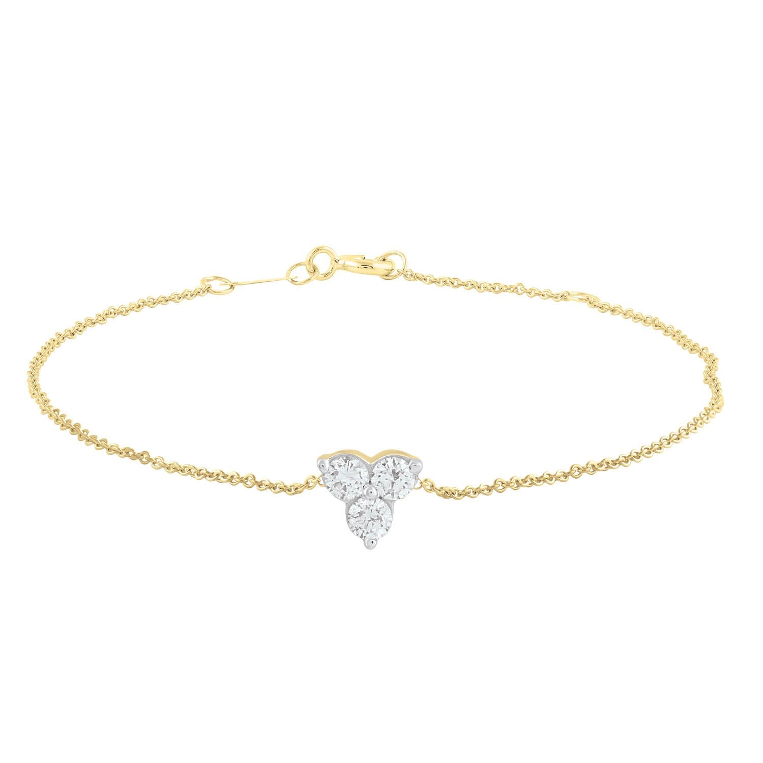 9K YLW GOLD 0.15CT HI I1 DIA B/L 17+2cm B-4117-015-Y