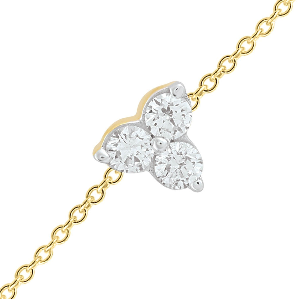 9K YLW GOLD 0.15CT HI I1 DIA B/L 17+2cm B-4117-015-Y