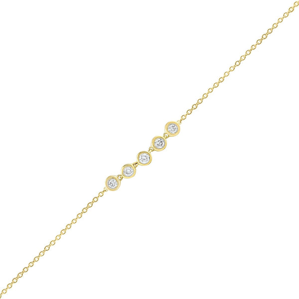 9ct Yellow Gold 0.15ct Diamond Bracelet