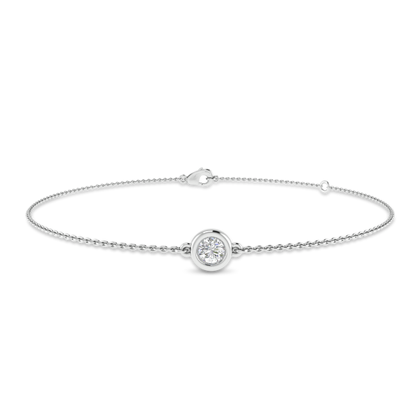 9ct White Gold 0.15ct+ Diamond Bracelet