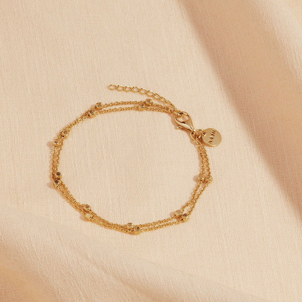 NAJO Birdsong Yellow Gold Chain Bracelet (18.5cm+ext)