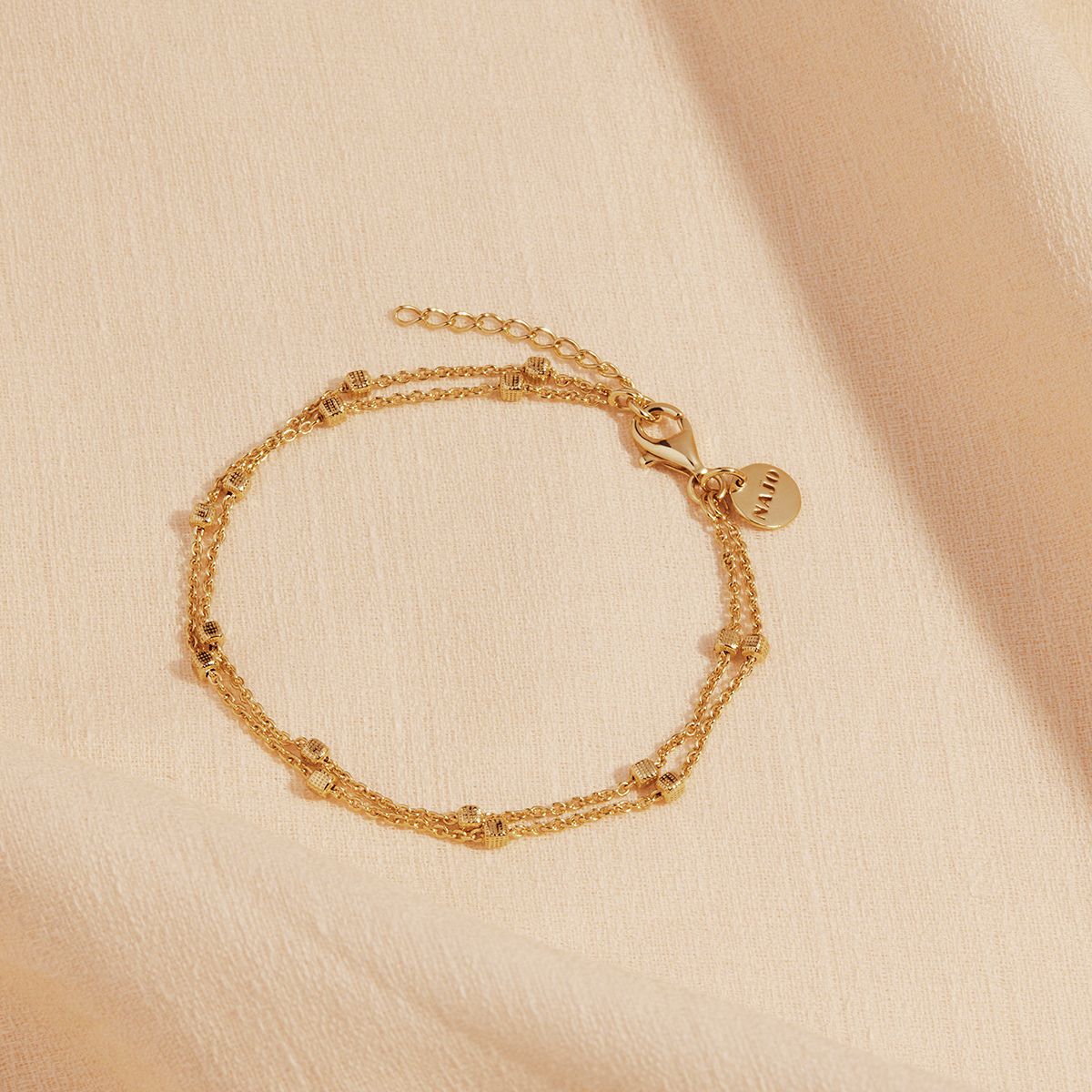NAJO Birdsong Yellow Gold Chain Bracelet (18.5cm+ext)
