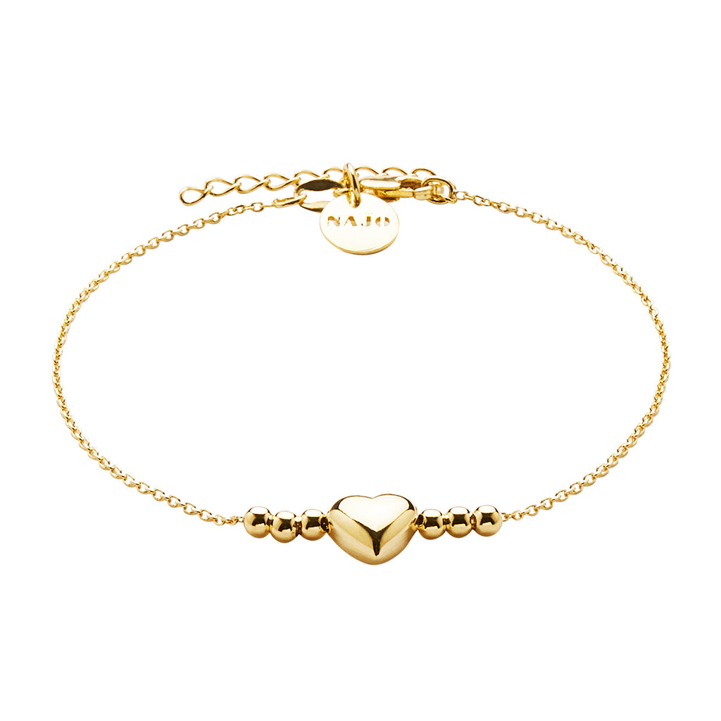 NAJO Amore Yellow Gold Bracelet (18cm+ext)
