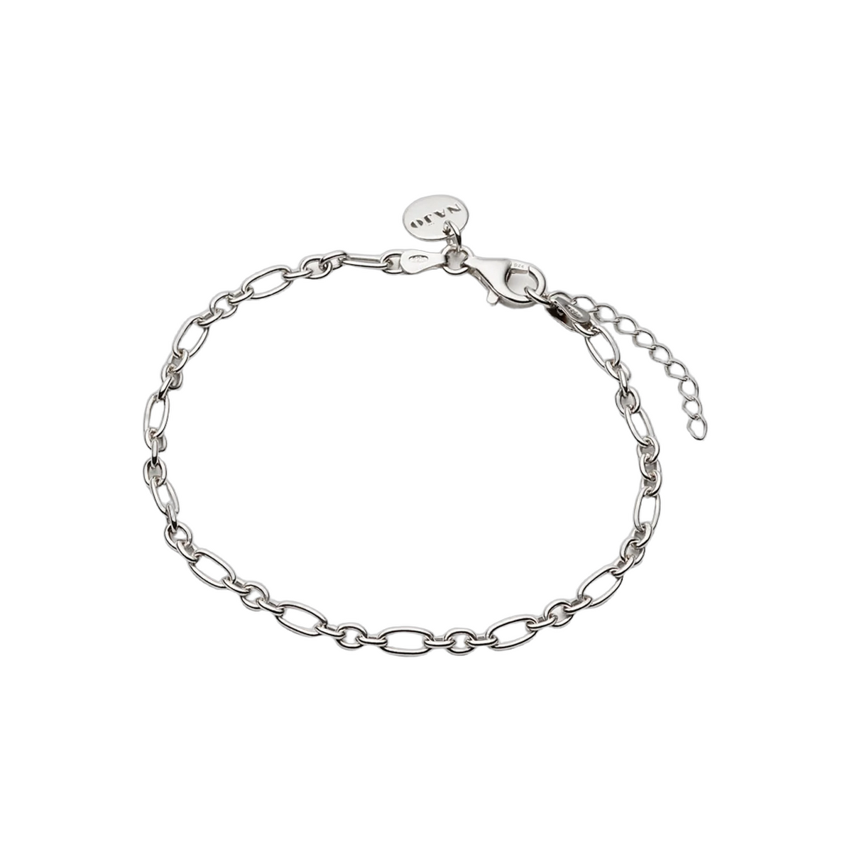 Daybreak Bracelet Silver oval link B7605