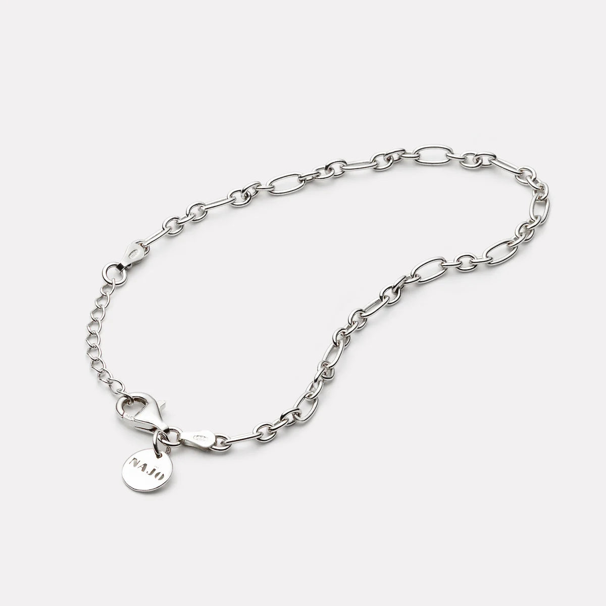 Daybreak Bracelet Silver oval link B7605
