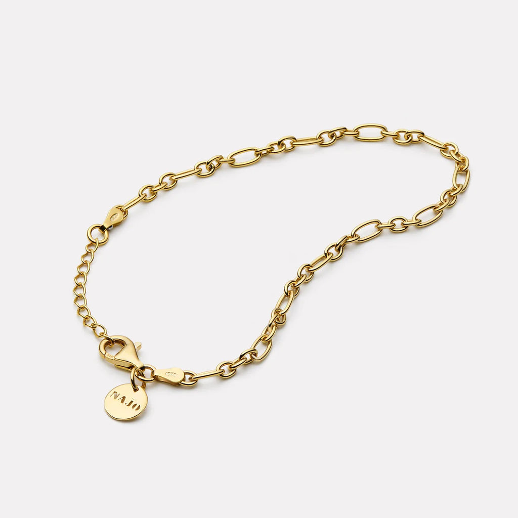Daybreak Yellow Gold Oval link bracelet NAJO B7606