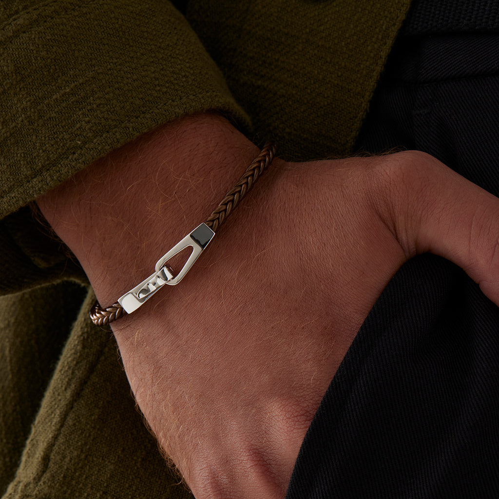 Helix Mens Tan Bracelet (21cm) B9001