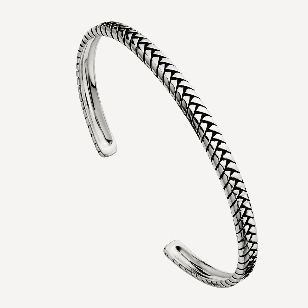 NAJO Tessera Mens Oxidised Cuff (65mm) B9006