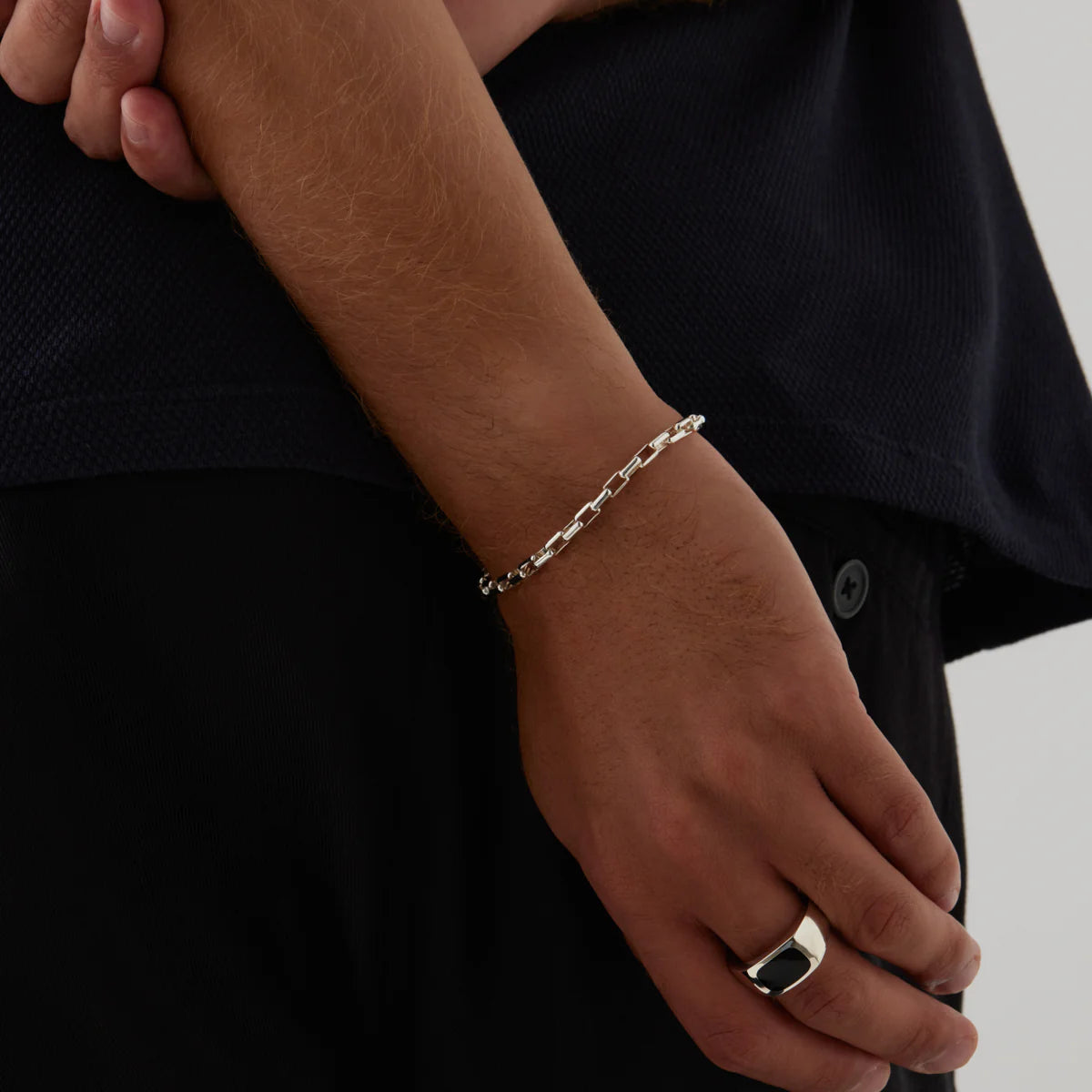 Veneto Men’s Silver Chain Bracelet B9009