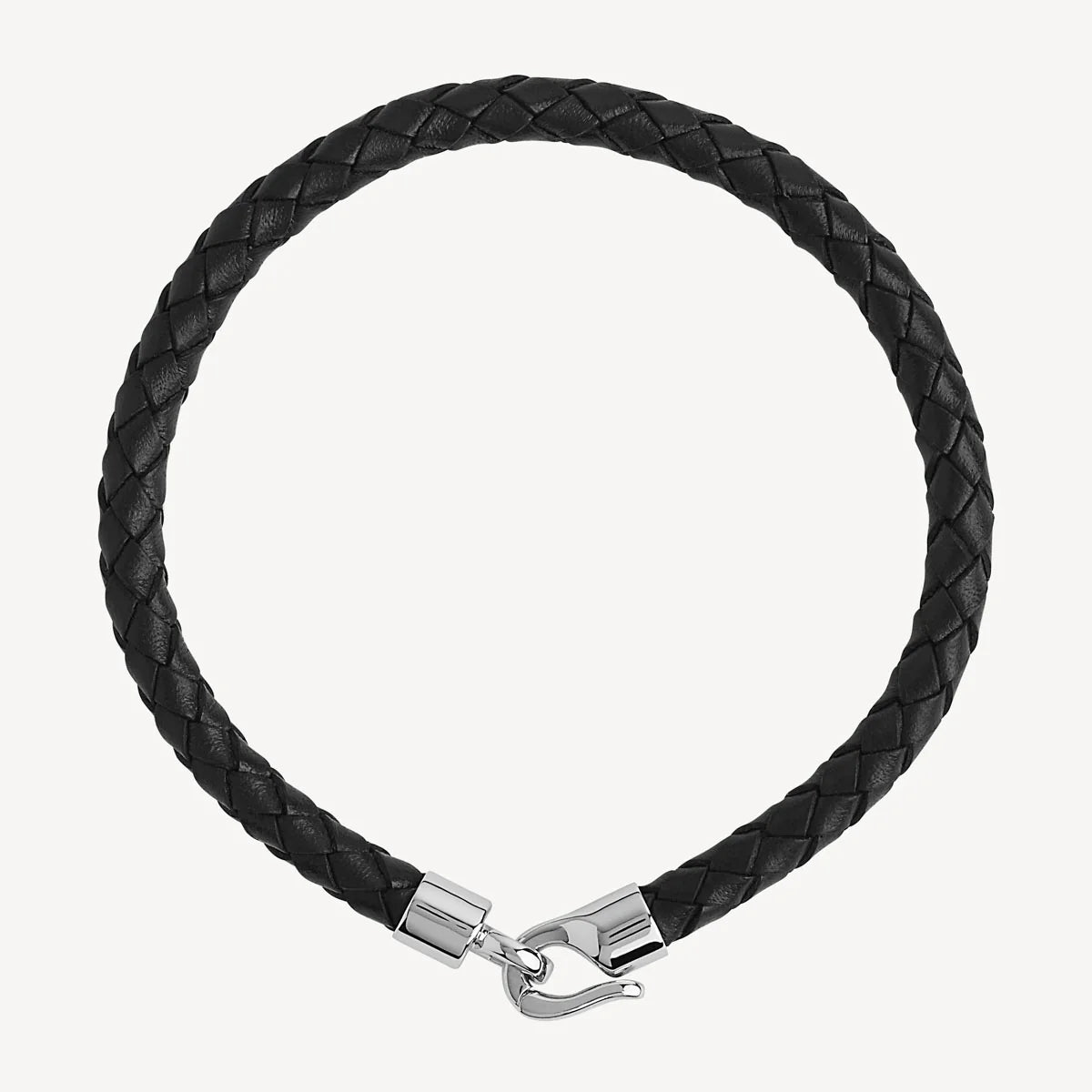 The Mariner Men’s Plaited Leather and Steel Bracelet B9016-21