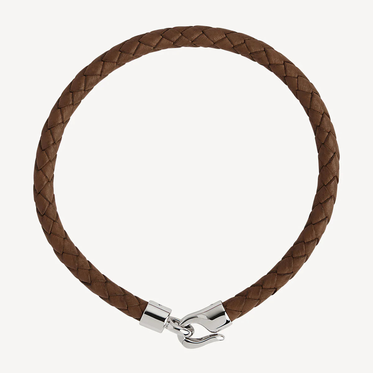 The Mariner Men’s Plaited Tan Leather and Steel Bracelet B9017-21